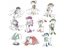 Stickserie - Wandern Swirly Girls & Boys